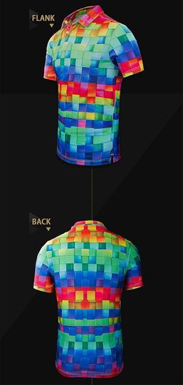 Pique Golf Shirts Turn Down Collared Polo T-Shirts