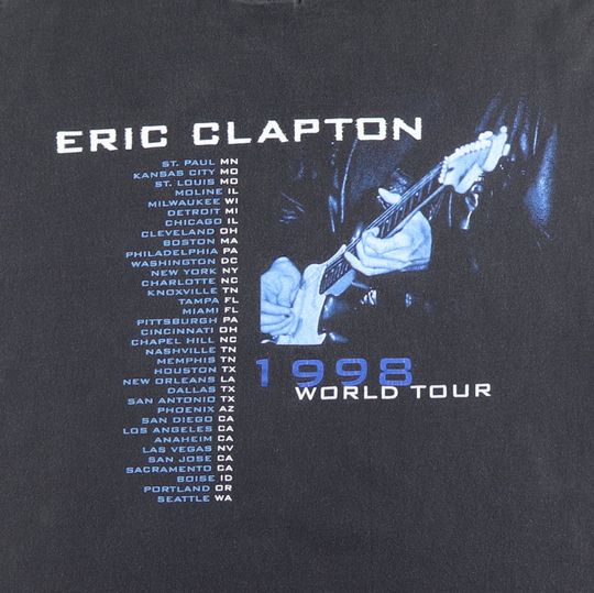 vintage 1998 Eric Clapton World Tour Shirt