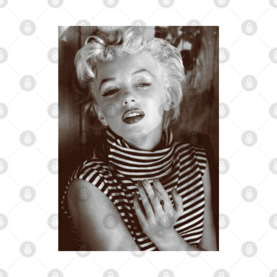 Marilyn Monroe Black and White Portrait - Marilyn Monroe - T-Shirt