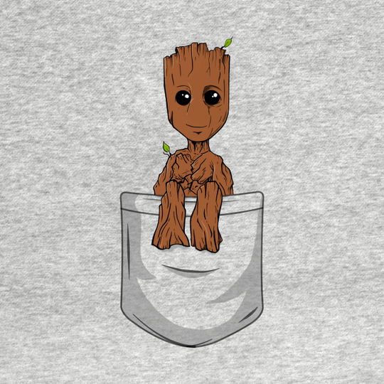A Pocket Groot - Pocket - T-Shirt