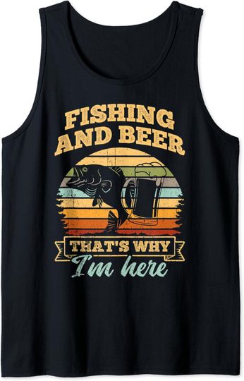 Cool angler gift - fishing and beer for fishermen Tank Top