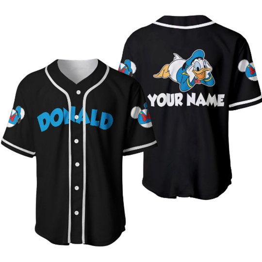 Blue Chilling Donald Duck Disney Custom Baseball Jersey