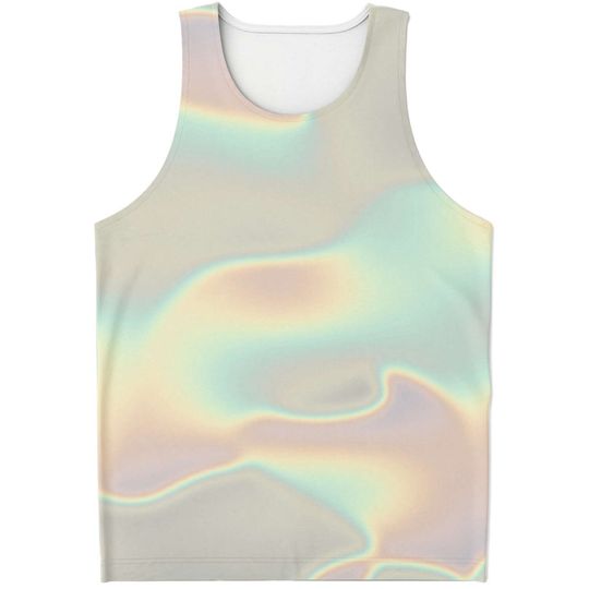 Ombre Holographic Cloud 3D Tank Top