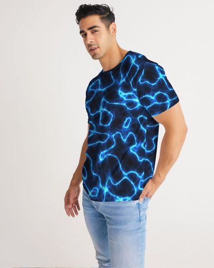 Rave Electric Blue Lightning 3D T Shirt