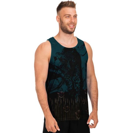 Abstract Leopard Forest 3D Tank Top