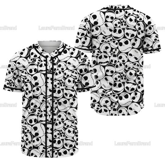 Horror Movie Jack Skellington Baseball Jersey