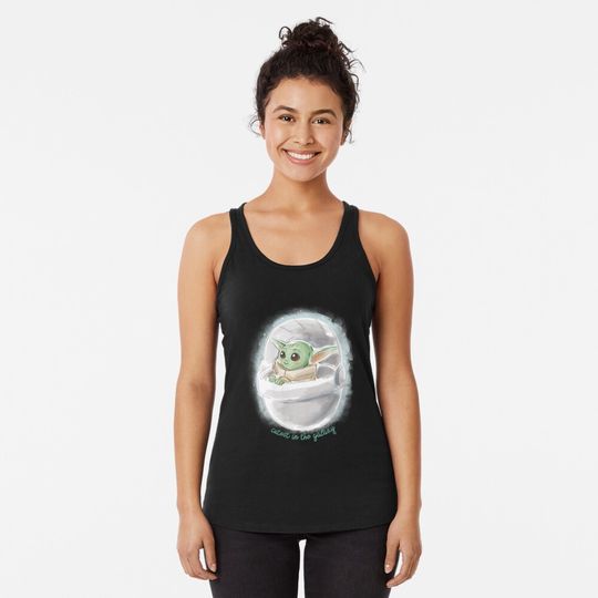 The Child Cutest In The Galaxy  Racerback Tank Top