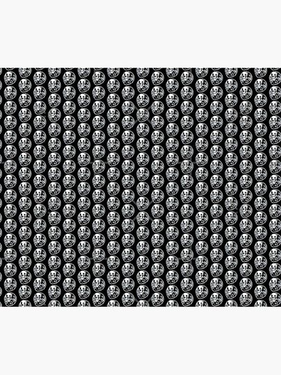 Skull Circle AI Assisted Art Duvet Cover