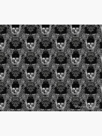Damask Skull Duvet Cover
