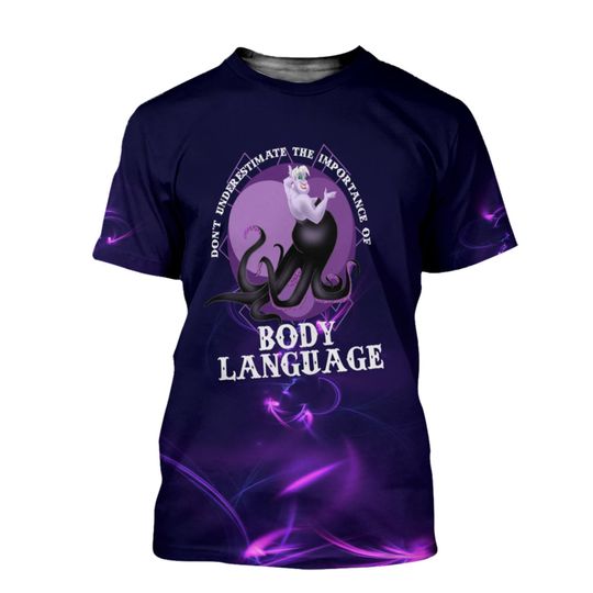 Villain Ursula Purple Quote Button Overalls Patterns Disney T-shirts
