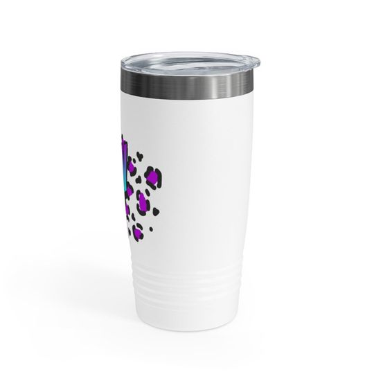 Colorful Purple Leopard RN Ringneck Tumbler, 20oz