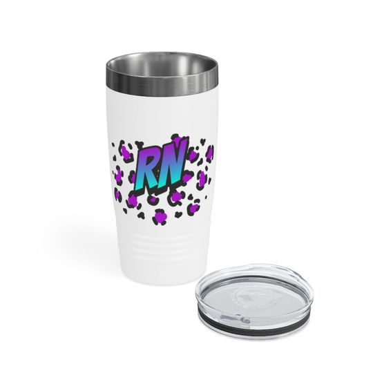 Colorful Purple Leopard RN Ringneck Tumbler, 20oz
