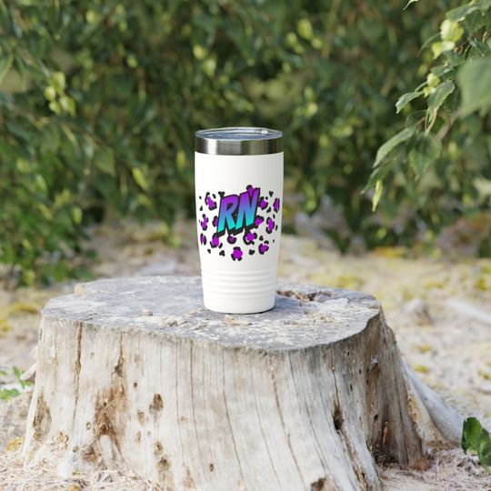Colorful Purple Leopard RN Ringneck Tumbler, 20oz