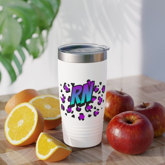 Colorful Purple Leopard RN Ringneck Tumbler, 20oz