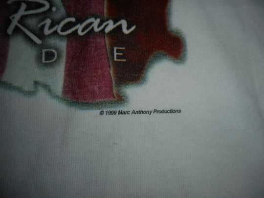 Vintage 90s 1999 Marc Anthony Puerto Rican Pride T-Shirt