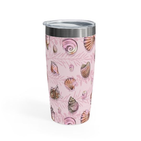 Pink Seashells Ringneck Tumbler, 20oz