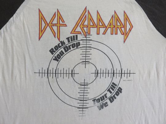 Original DEF LEPPARD 1983 Tour vintage baseball tee