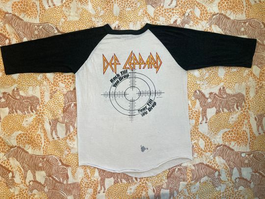 Original DEF LEPPARD 1983 Tour vintage baseball tee