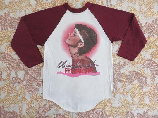 Original Olivia Newton John 1982 tour baseball tee