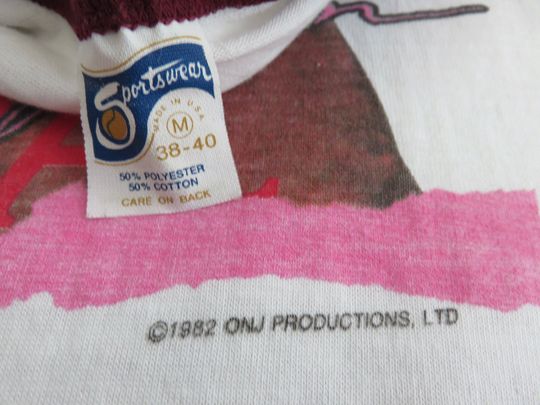 Original Olivia Newton John 1982 tour baseball tee