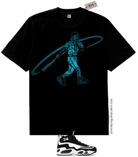 Black Teal Ken Griffey Jr Swingman shirt