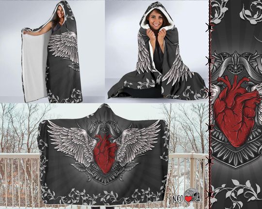 Love Through Pain Hooded Blanket