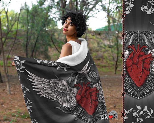 Love Through Pain Hooded Blanket