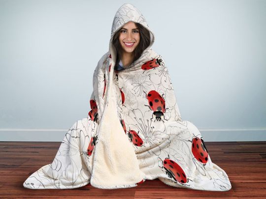 Ladybug Hooded Blanket