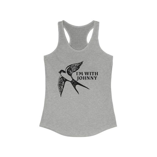 I'm with Johnny- Johnny Depp- Jack Sparrow Racerback Tank