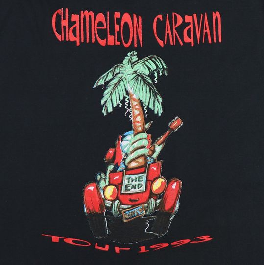 vintage 1993 Jimmy Buffett Chameleon Caravan Crew Tour Shirt