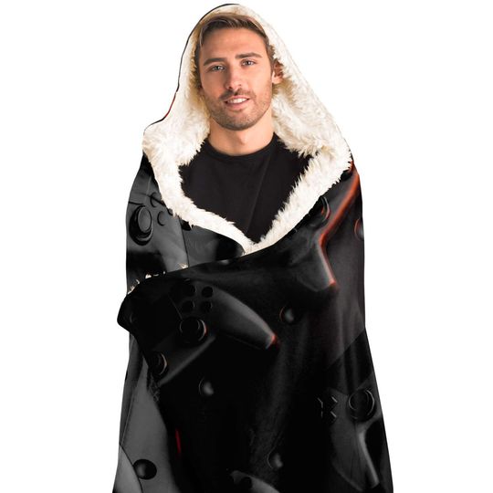 Gold Gaming Control Hooded Blanket