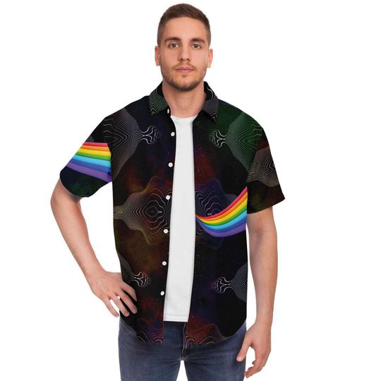 Electric Waves Ether Field Rainbow Hawaiian Shirt