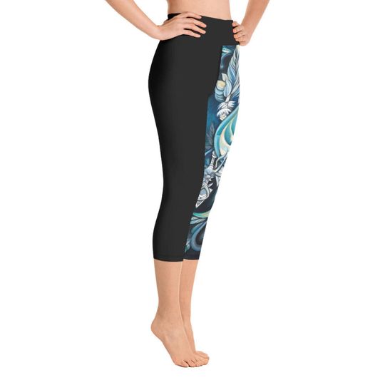 Nautilus Black Yoga Capri Leggings