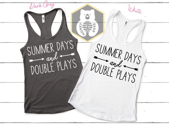 Baseball Summer Days and Double Plays Tank Top