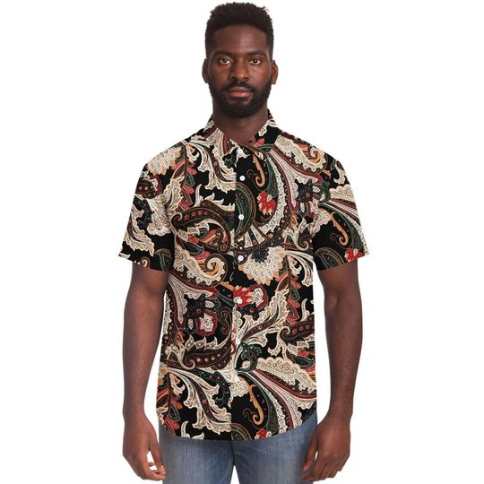Black Paisley Print Shirt
