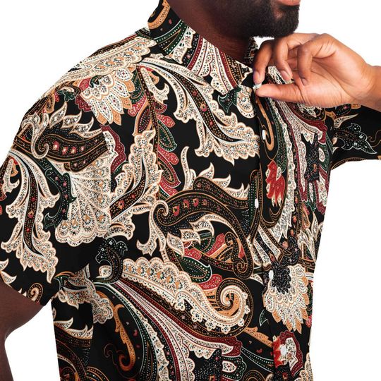 Black Paisley Print Shirt