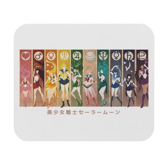 Sailor Moon All Characters Mouse Pad-sailor moon mouse pad,sailor moon mouse mat