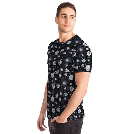Planet Stars Celestial Bodies Pattern 3D T Shirt
