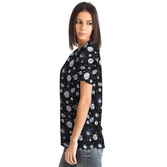 Planet Stars Celestial Bodies Pattern 3D T Shirt