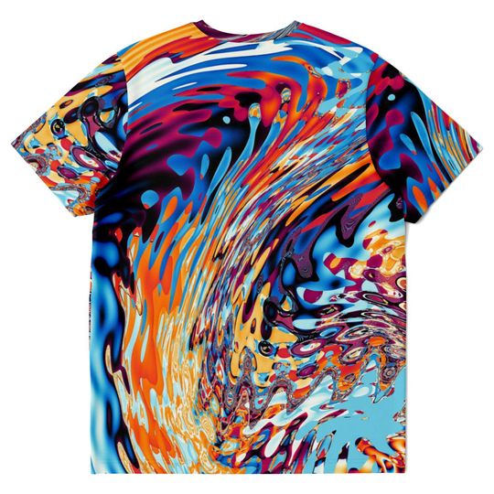 Beach Waves Ocean Wave Effect Abstract Tropical Psychedelic 3D T Shirt