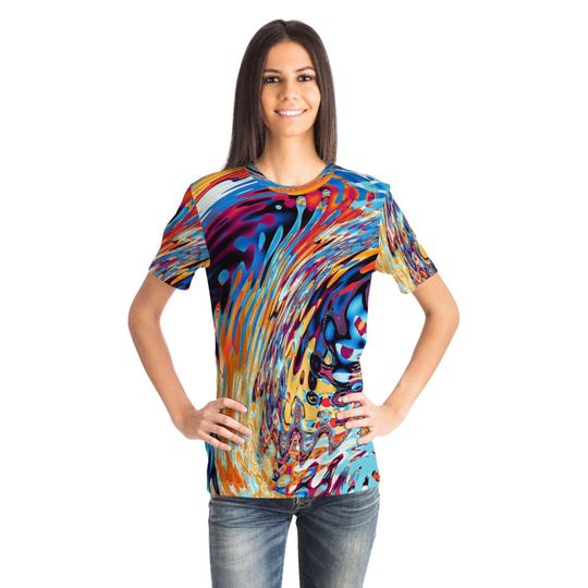 Beach Waves Ocean Wave Effect Abstract Tropical Psychedelic 3D T Shirt