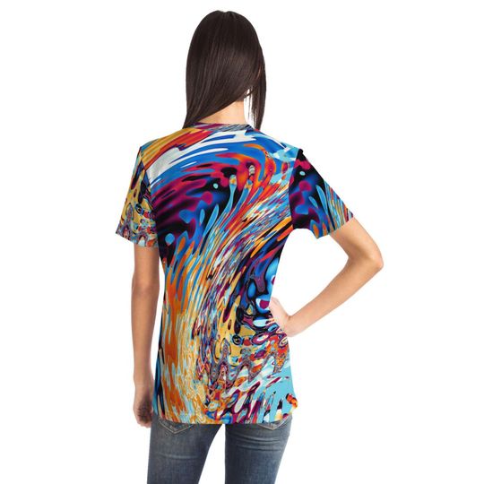 Beach Waves Ocean Wave Effect Abstract Tropical Psychedelic 3D T Shirt