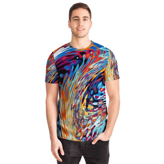 Beach Waves Ocean Wave Effect Abstract Tropical Psychedelic 3D T Shirt