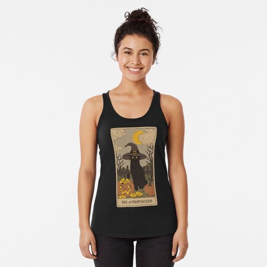 Six of Pentacles Racerback Tank Top