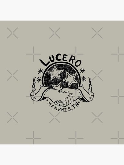 Lucero Band Logo Black White Pin