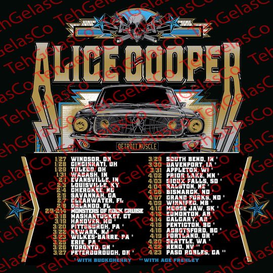 Alice Cooper Shirt Ace Frehley T Shirt World Tour 2022 Music Summer Tee