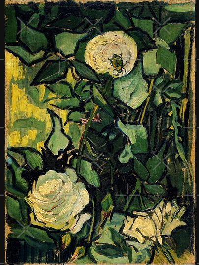 Van Gogh "Roses", 1890 Racerback Tank Top