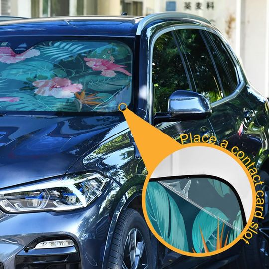 Blossom Flowers Tropical Floaral Car Windshield Sunshade