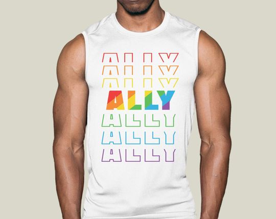 Ally Muscle Top, Pride Tank Top, LGBTQ Shirt