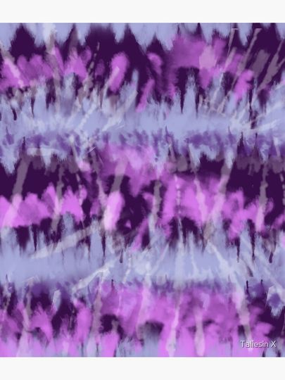 Lilac/Light Blue Tie Dye Pattern Backpack